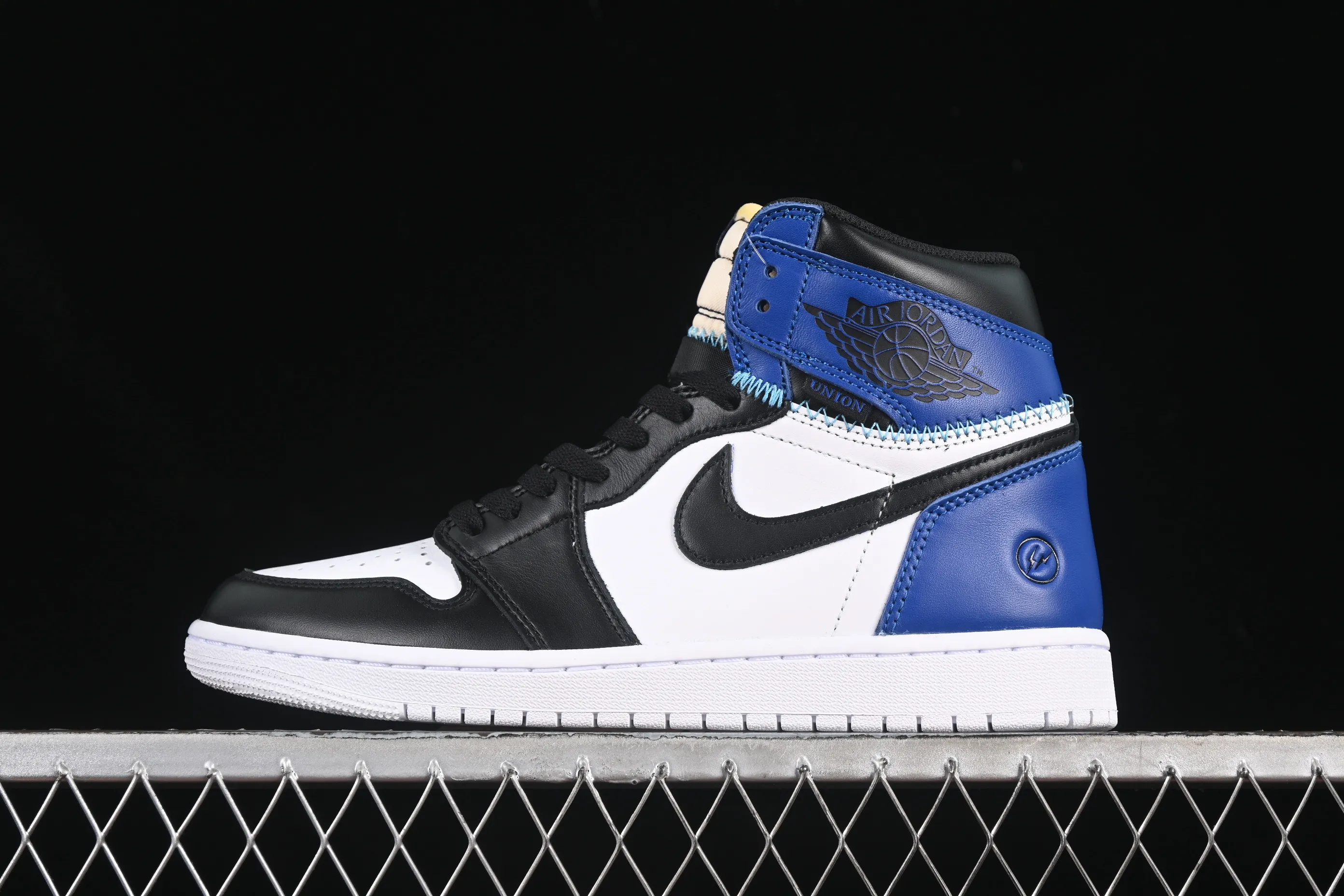All categories Air Jordan Jordan series basketball shoes Air Jordan 1 High OG version Fragment x Union x Air Jordan 1 Retro AJ1 Joe 1 new deconstructed royal blue high-top basketball shoes IO7847-001